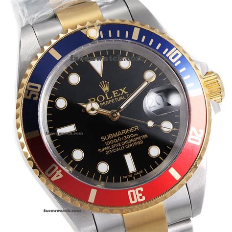 rolex submariner bi color blue|Rolex Submariner red bezel.